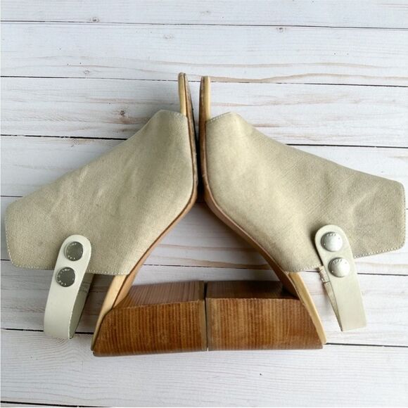 Rag and Bone Leigh Natural Canvas Open Toe Sandal - Picture 10 of 14